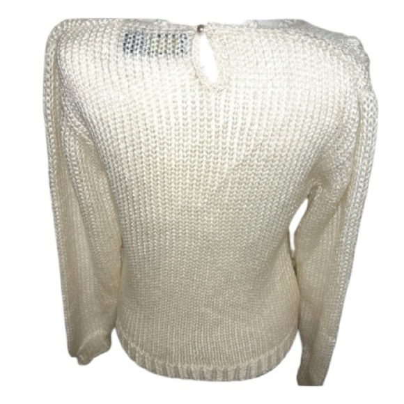 Lady Van Heusen Chunky Bobble Stitch Embroidered Floral Cottagecore Sweater VTG - Picture 11 of 17